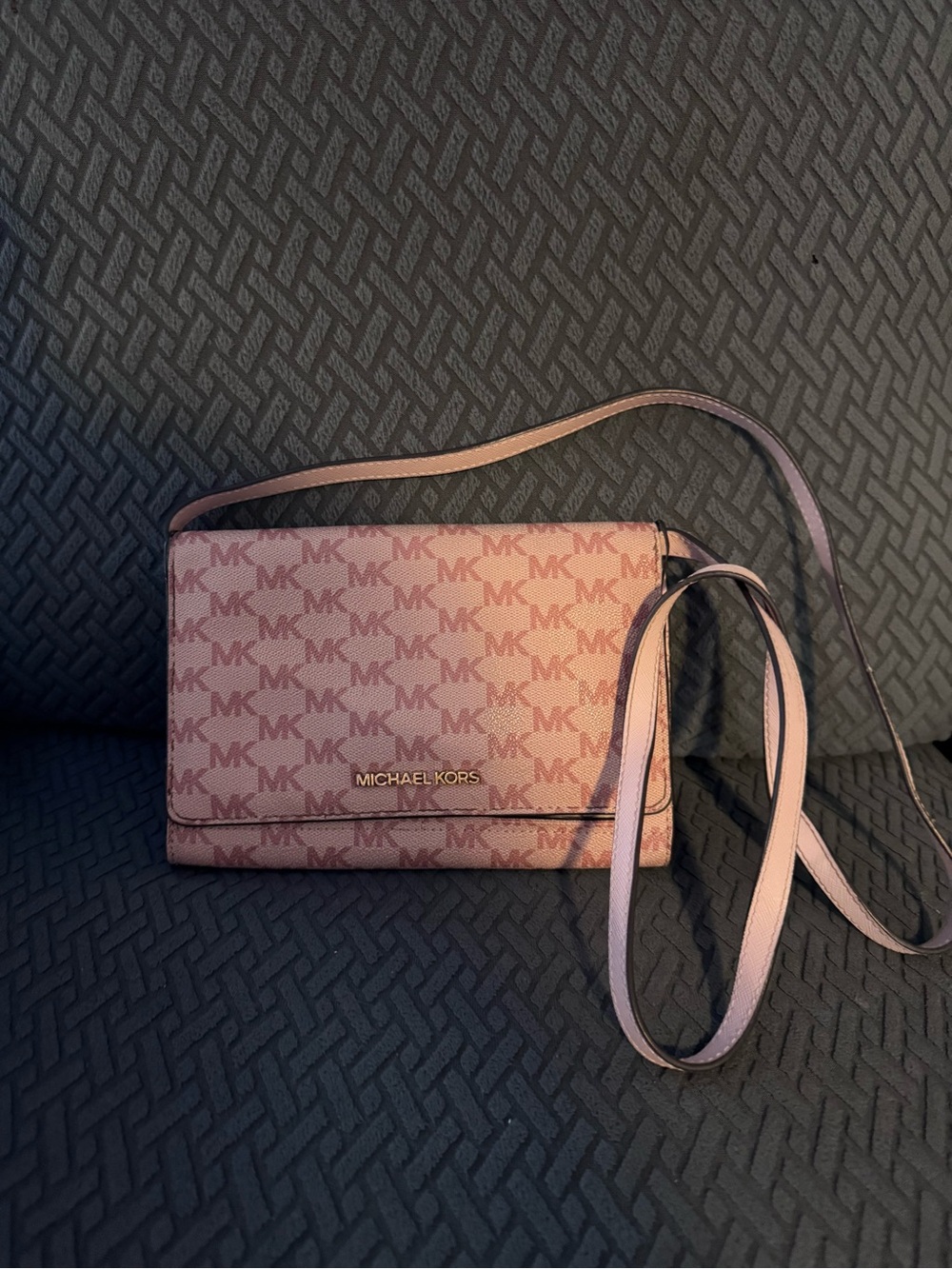 Michael Kors Blush Pink MK Logo Crossbody